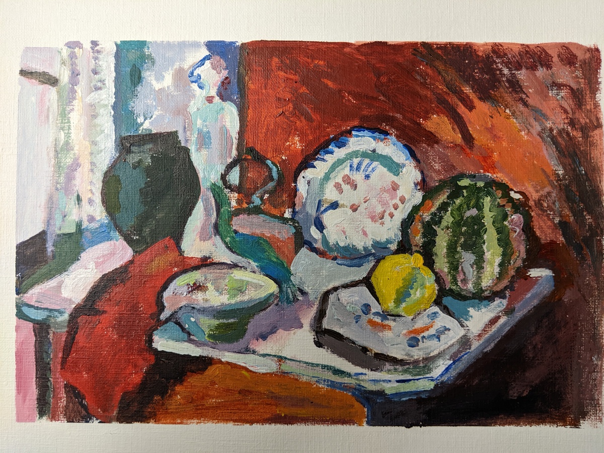 Matisse still life copy acrylic